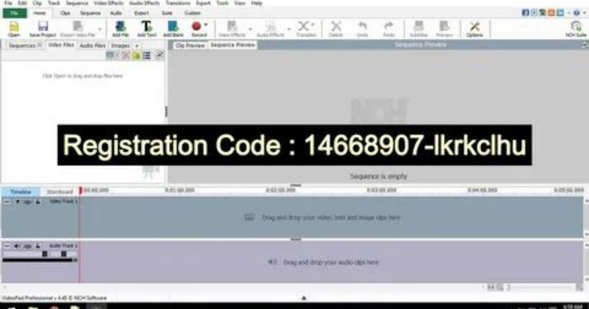 code for videopad