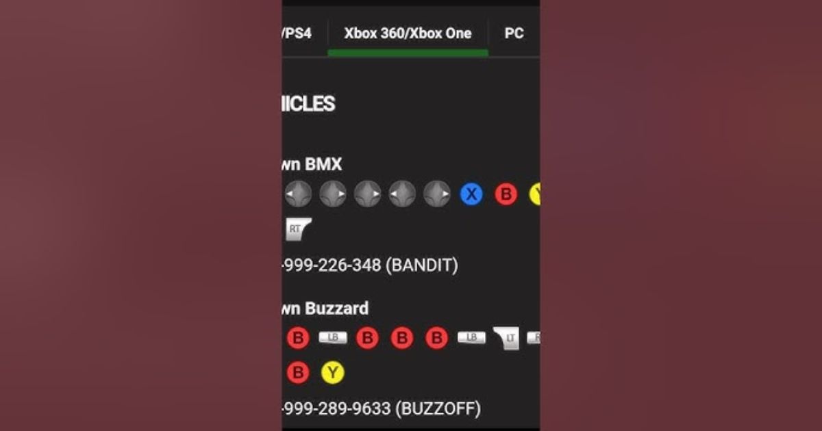 gta 5 cheats xbox 360 cheat codes